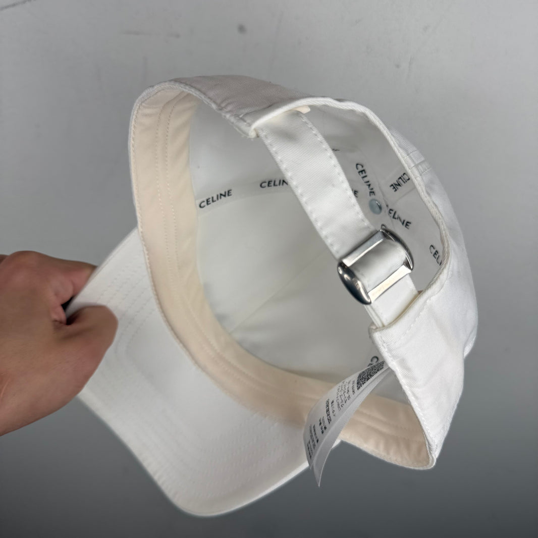 Celine White Logo Hat