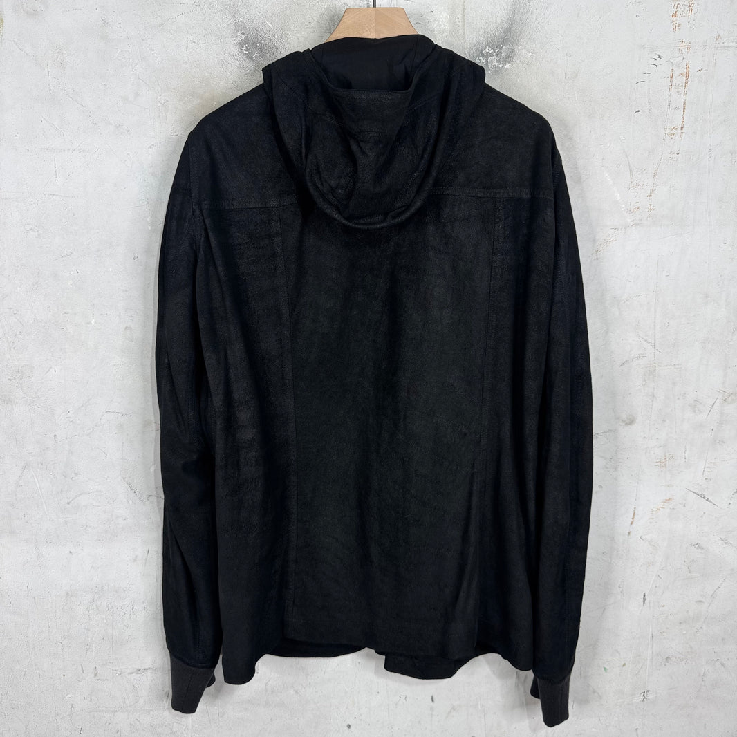Rick Owens Blistered Leather Scuba Jacket