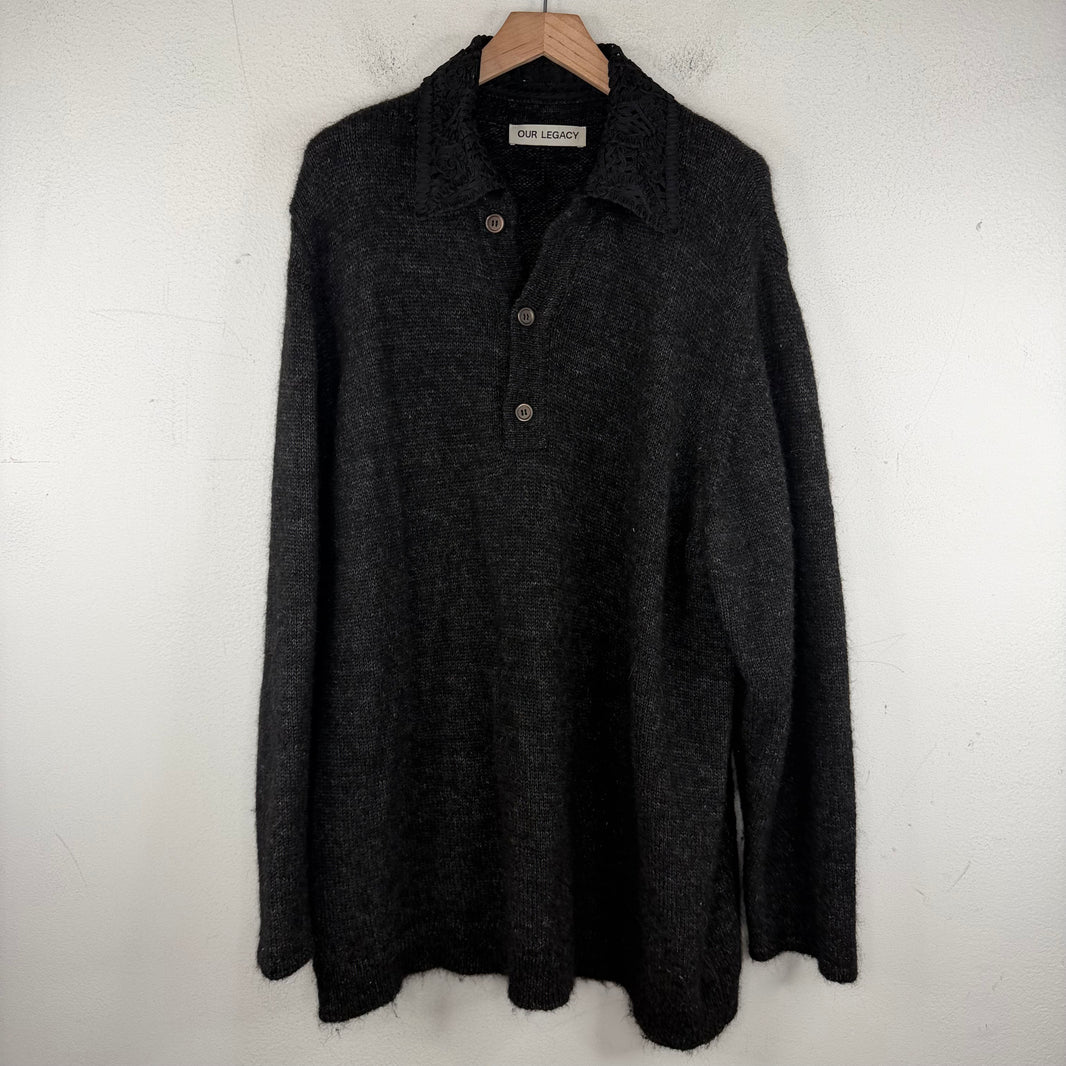 Our Legacy Big Piquet Wool Polo Sweater
