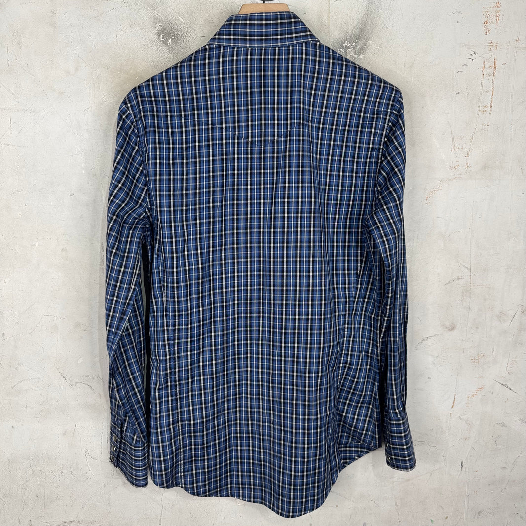 Tom Ford Plaid Snap Button Shirt