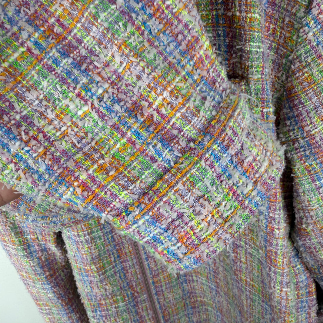 Supreme Multicolor Tweed Zip Up Jacket