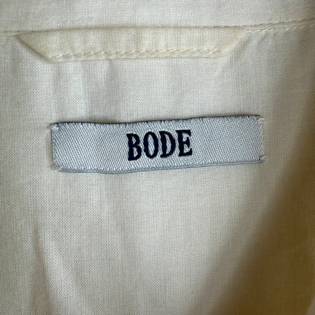 Bode White Floral Patch L/S Shirt