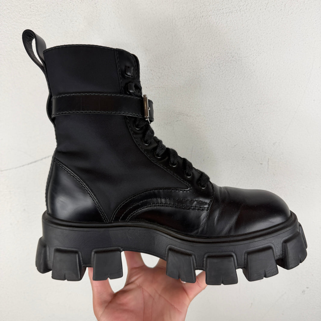 Prada Monolith Cargo Combat Boots