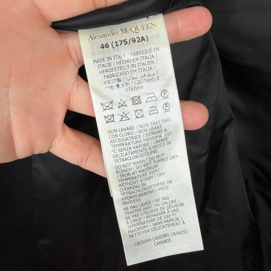 Alexander Mcqueen Single Breasted Blazer Jacket