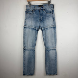 Balenciaga Triple Layer Convertible Denim Jeans