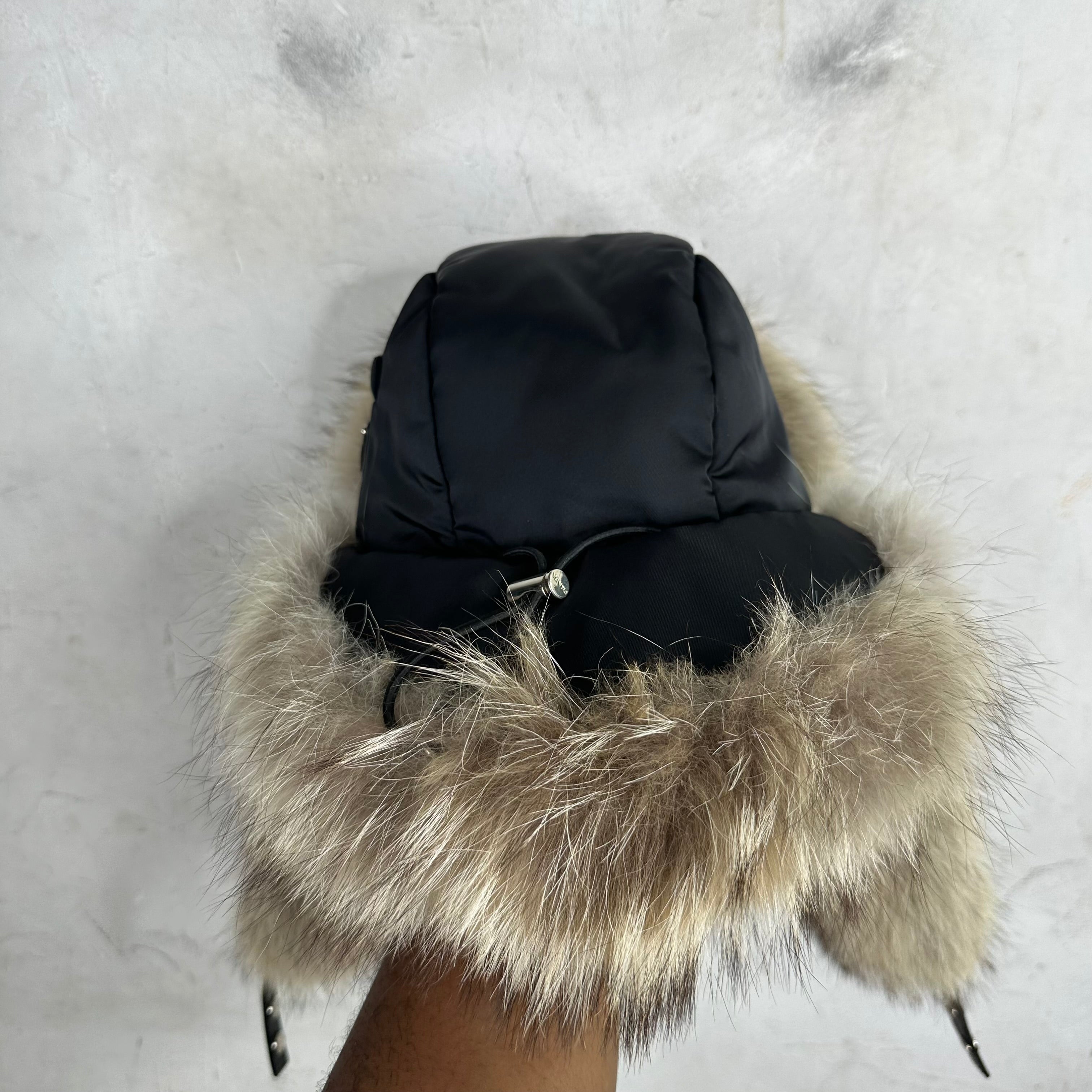Prada Fur Nylon Trapper Hat – www.Lukes.store