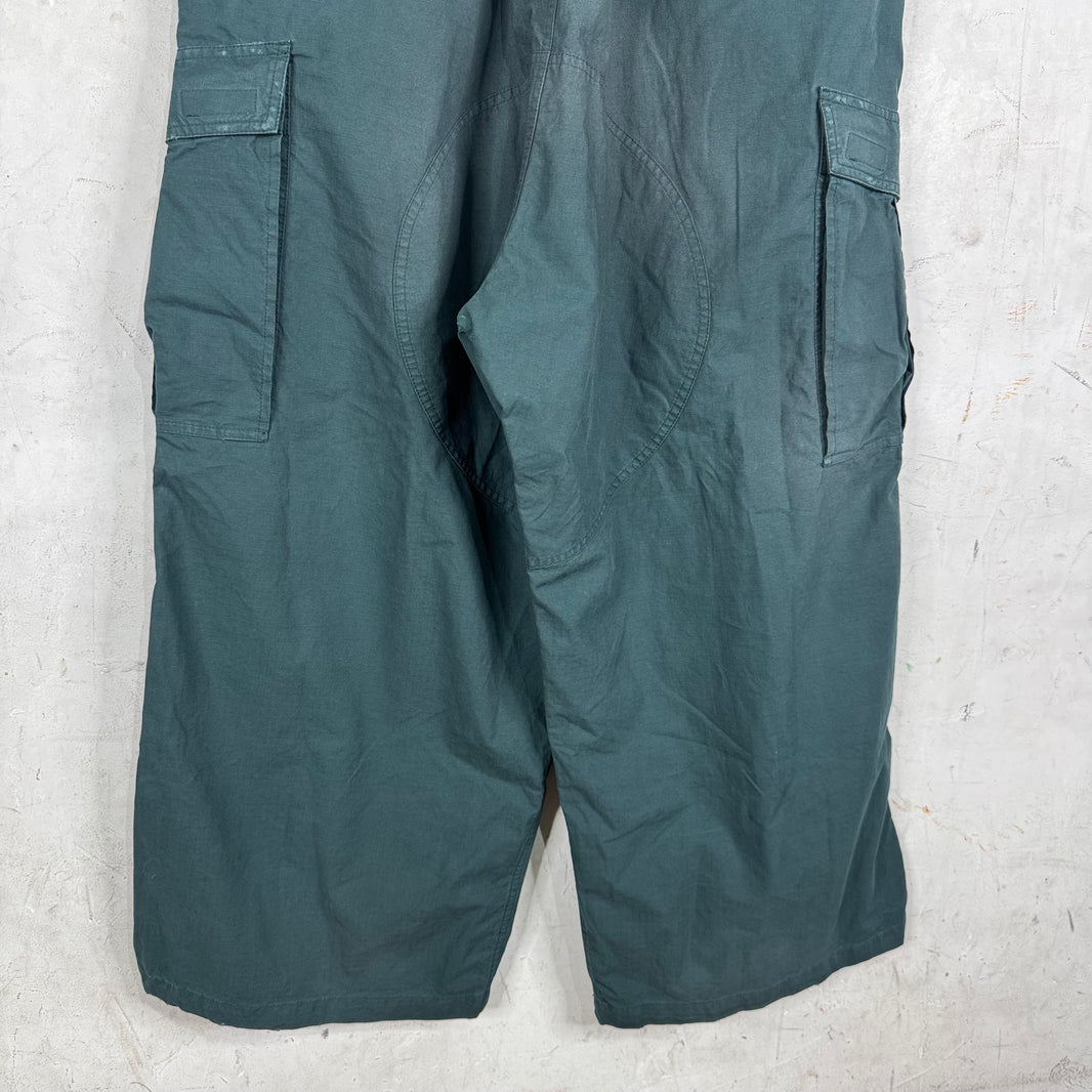 Balenciaga Green Drawstring Ripstop Cargos