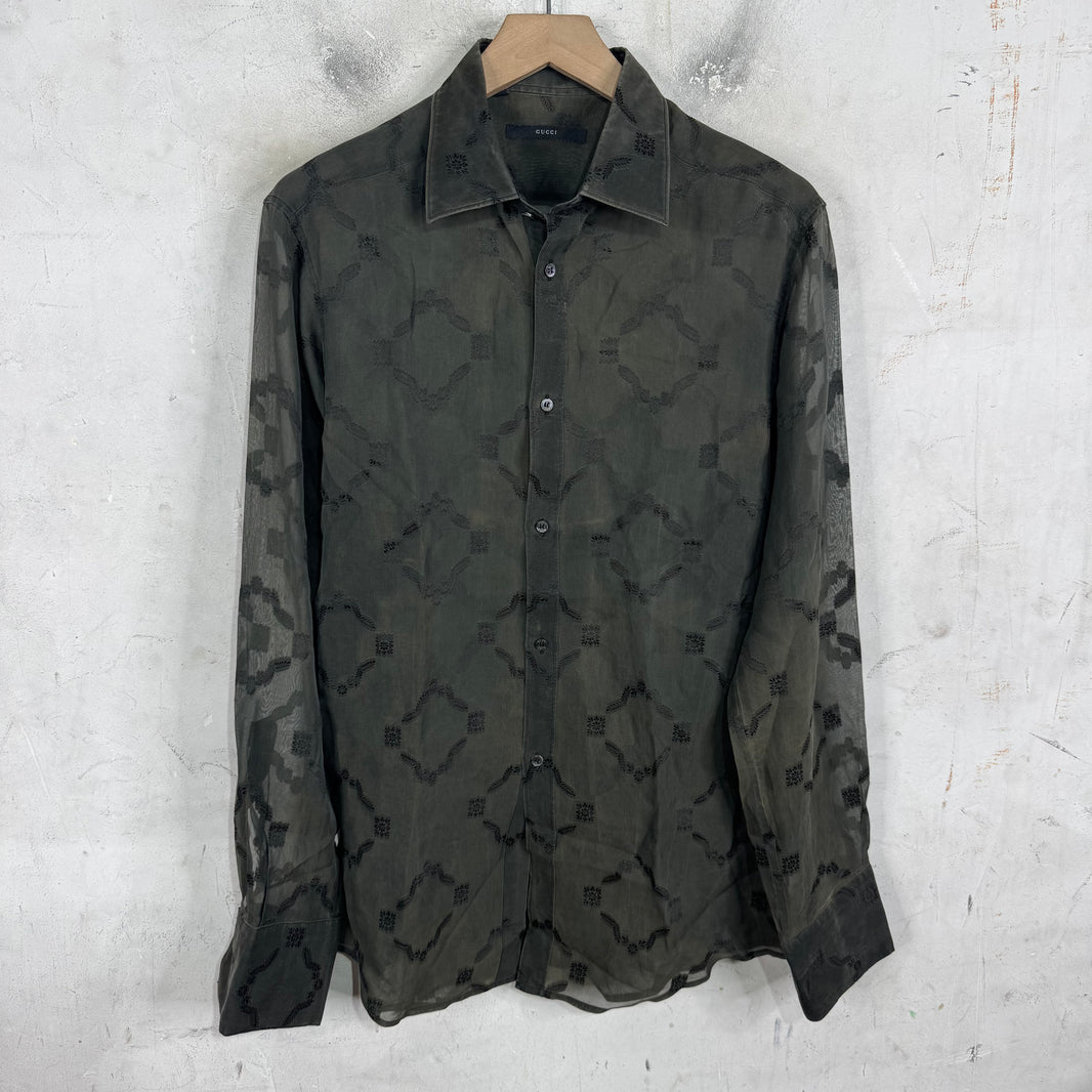 Gucci Tom Ford Silk Patterned Shirt