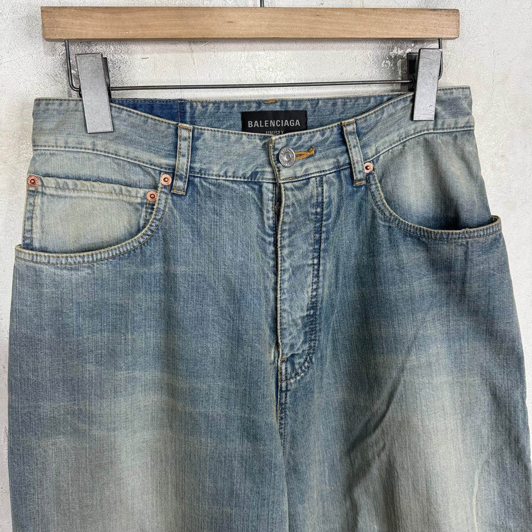 Balenciaga Lightwash Baggy Jeans