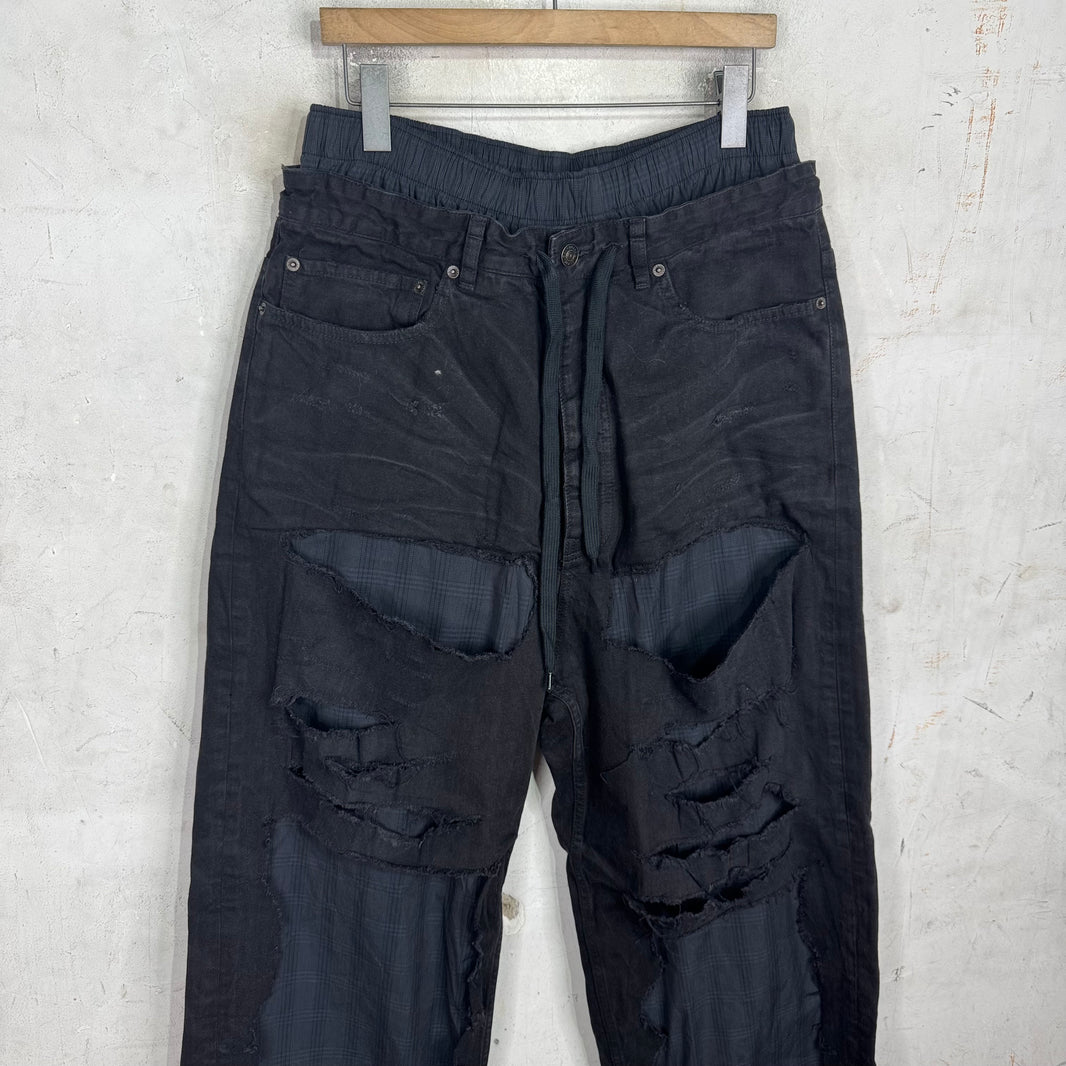 Balenciaga Distressed Double Layered Trouser Jeans