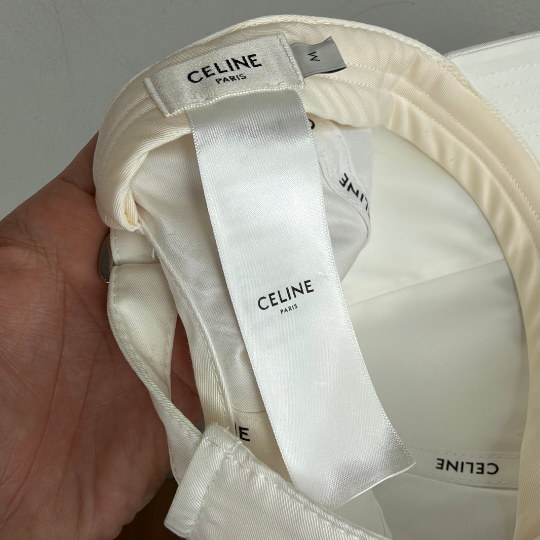 Celine White Logo Hat