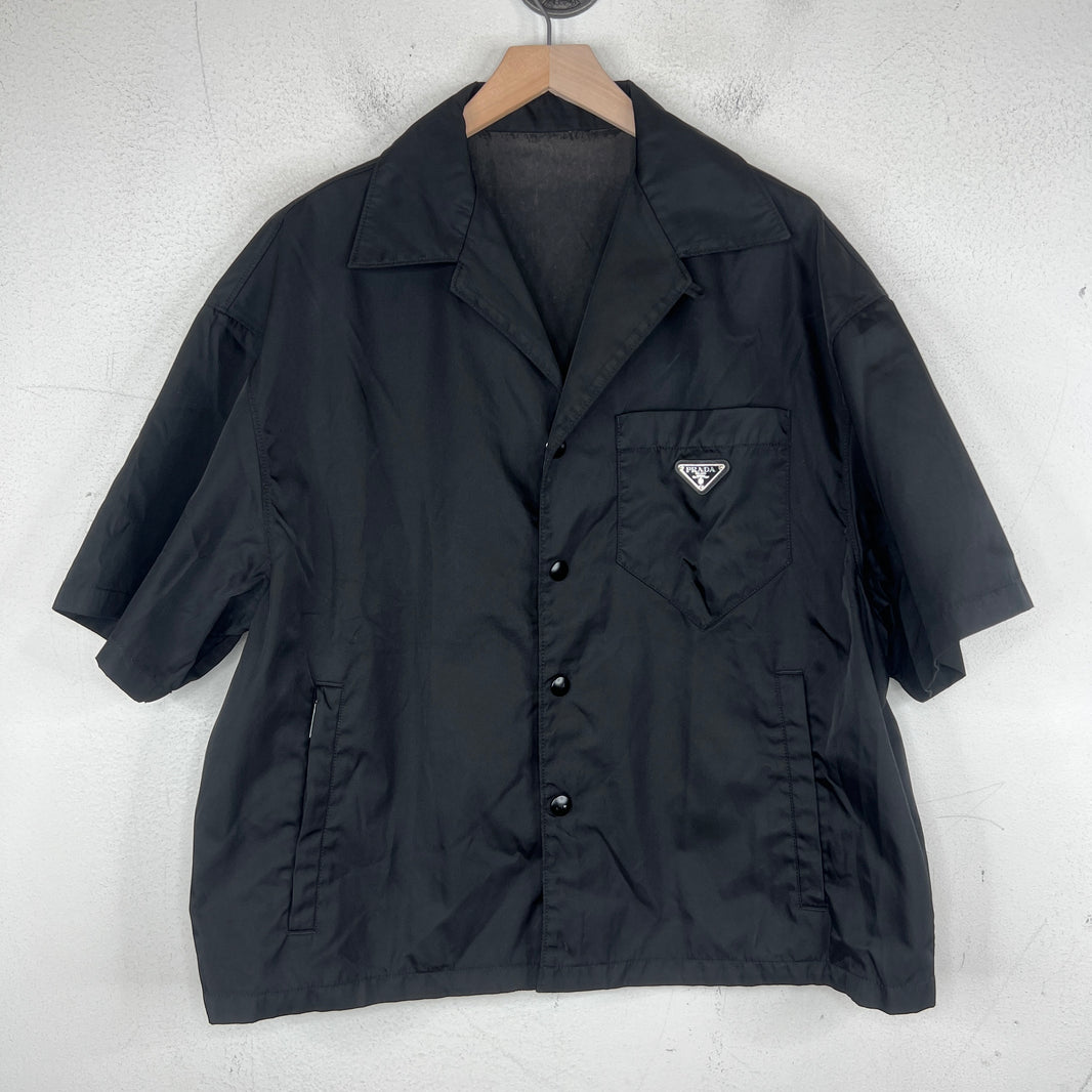 Prada Black Re-Nylon Button-Up Shirt