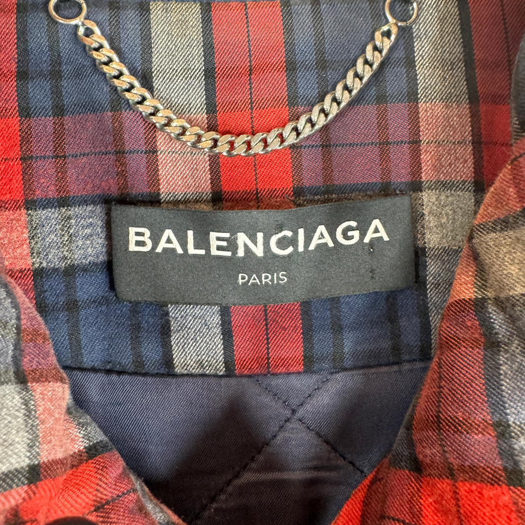 Balenciaga Padded Flannel Jacket