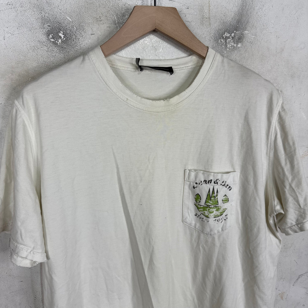 Dsquared Sunset Faded Graphic Pocket T-Shirt