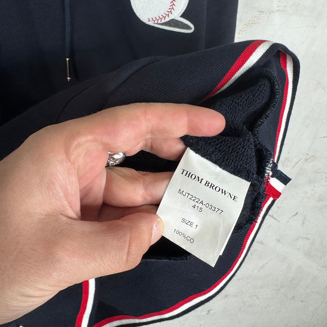 Thom Browne Navy Baseball Hoodie