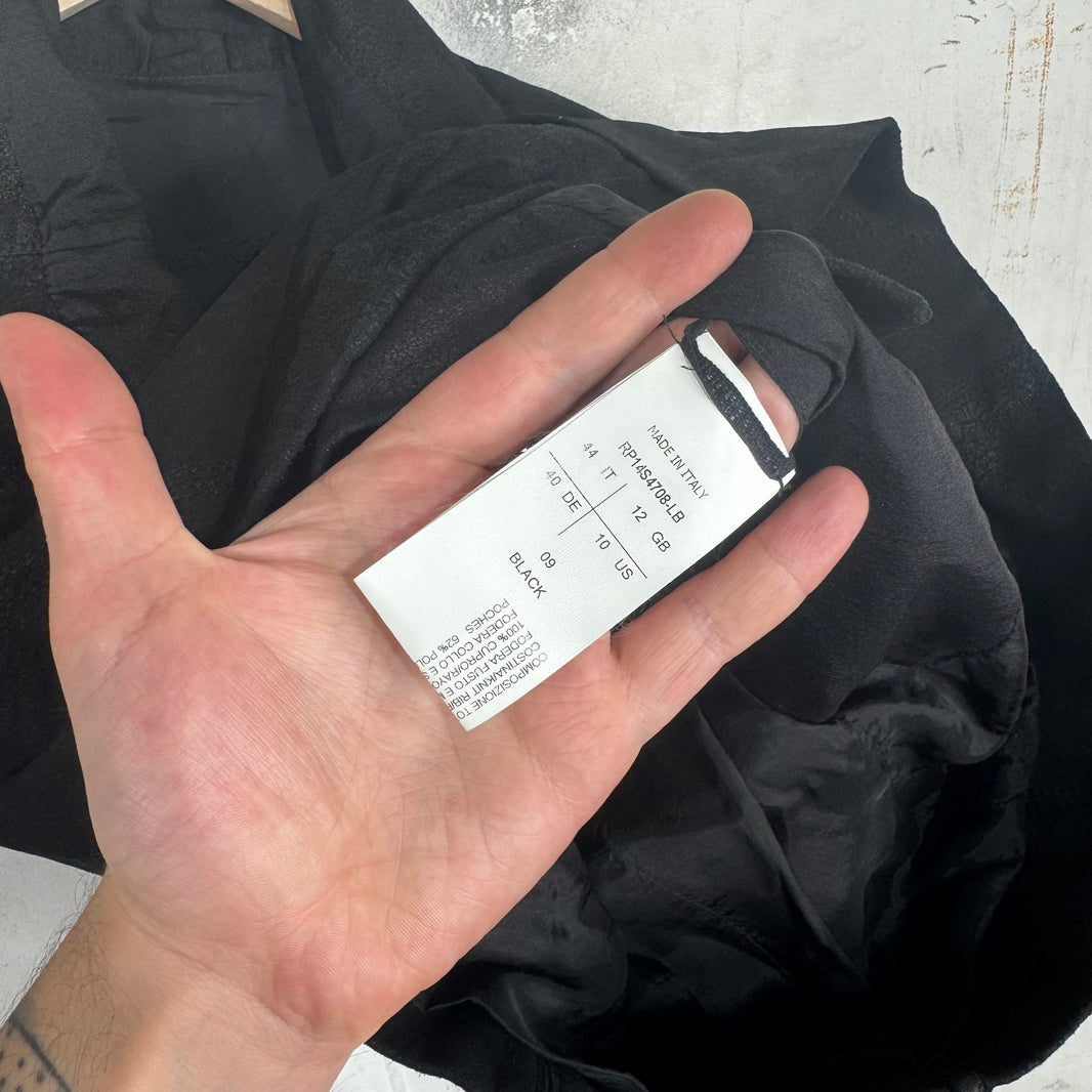 Rick Owens Asymmetrical Blistered Leather Jacket