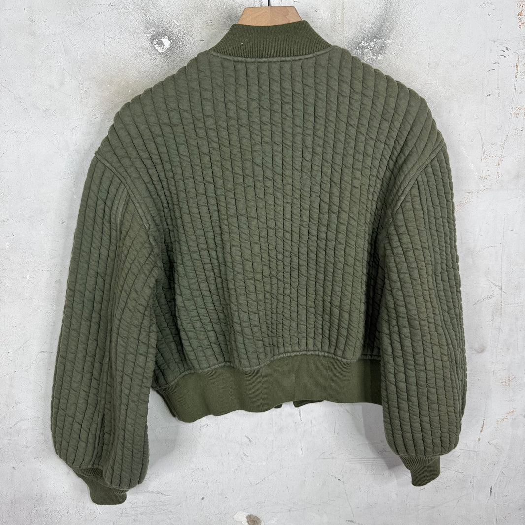 Undercover Green Quilted Bomber