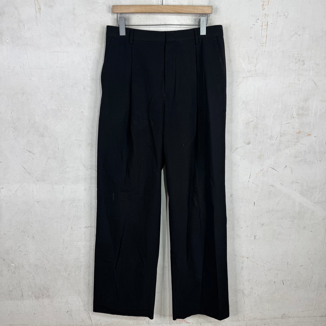 Dries Van Noten Black Wool Blend Trousers