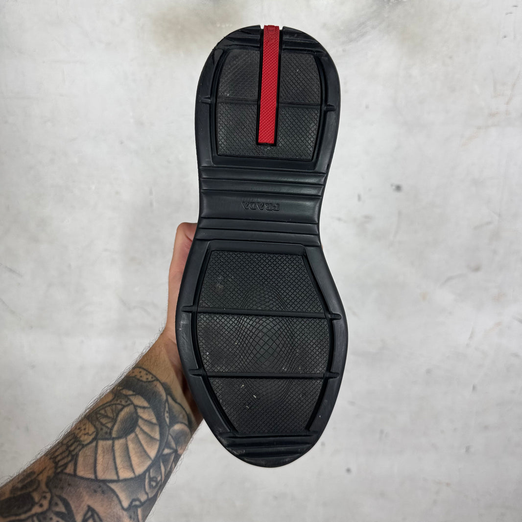 Prada Triple Black Flat Leather Americas Cup