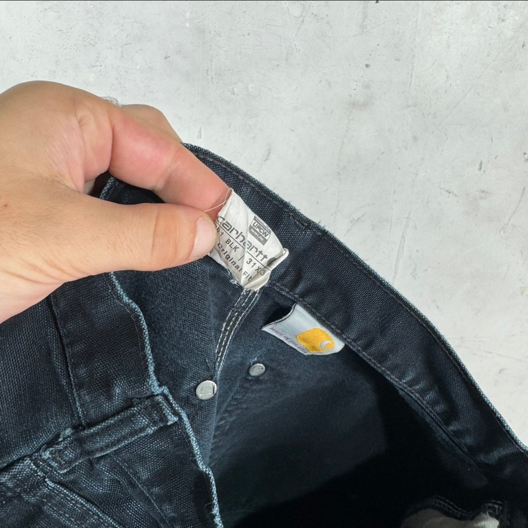 Carhartt Faded Black Smoked Double Knees