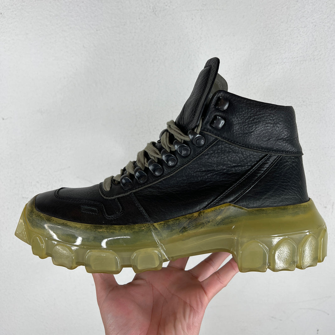 Rick Owens Green Bozo Tractor Boots