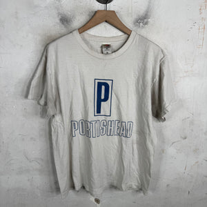 Vintage Blue Logo Print Portishead T-Shirt