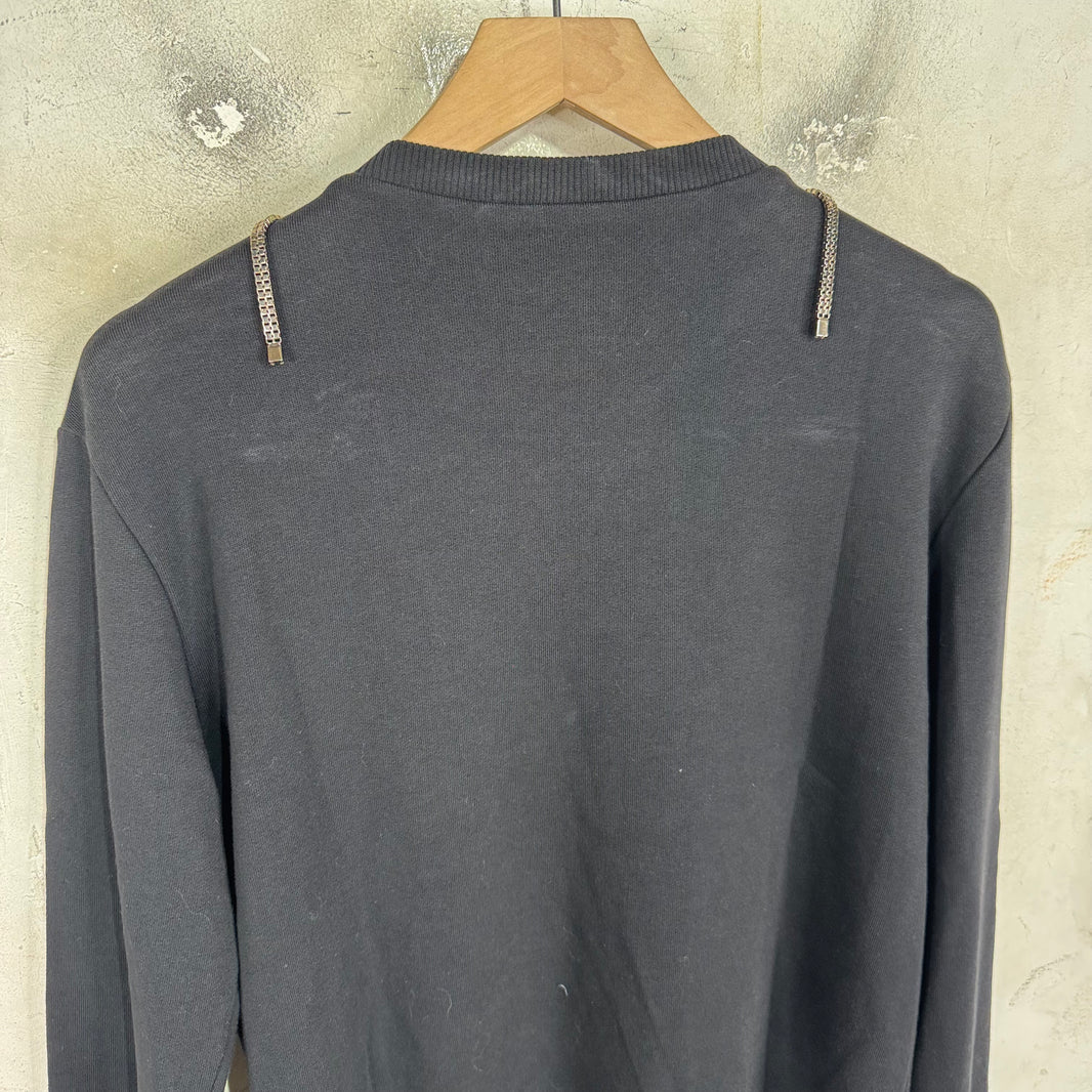 Saint Laurent Chain Embellished Crewneck Sweatshirt