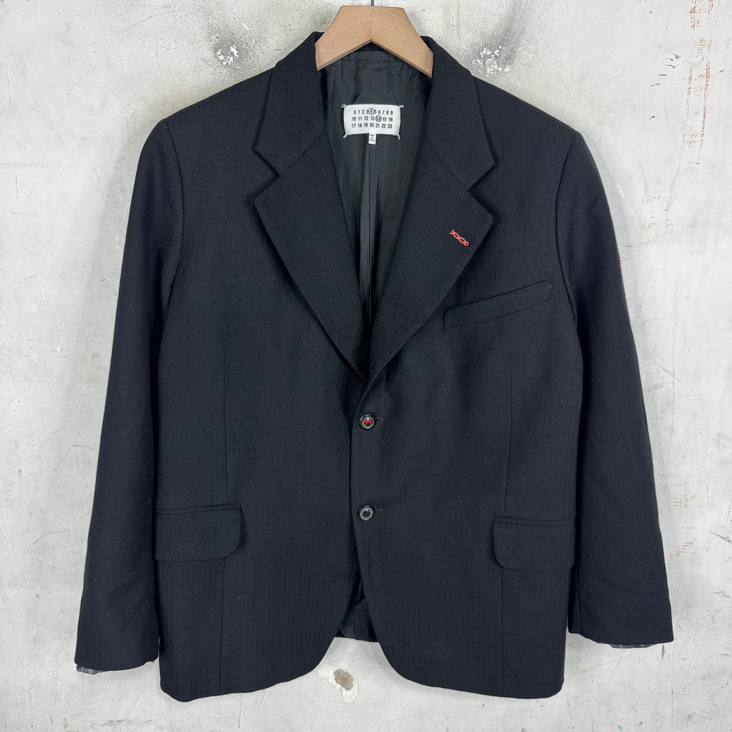 Margiela Herringbone Wool Tailor Stitch Blazer