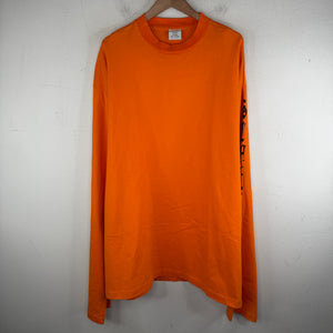 Vetements Orange Gothic Logo LS shirt