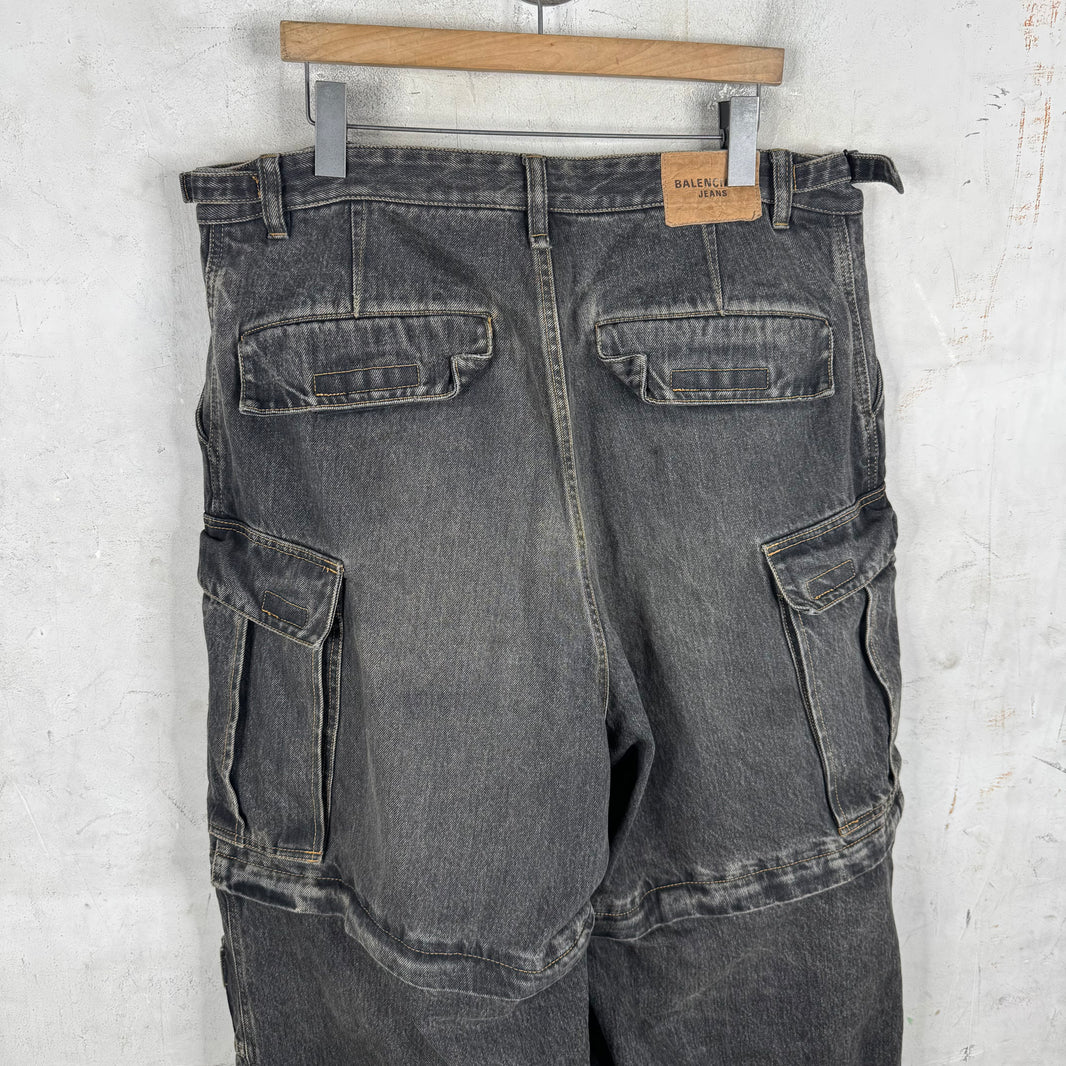 Balenciaga Black Convertible Cargo Jeans
