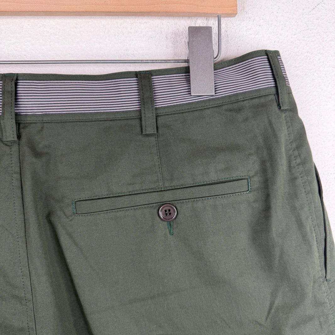 Dries Van Noten Green Trouser Shorts