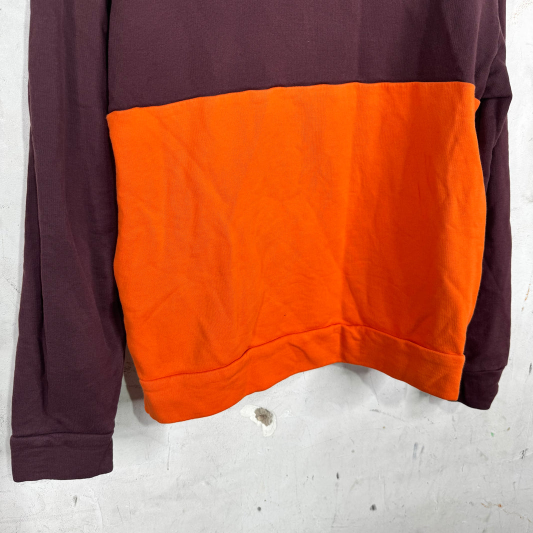 Prada Color-Blocked Rubber Badge Half Zip Hoodie