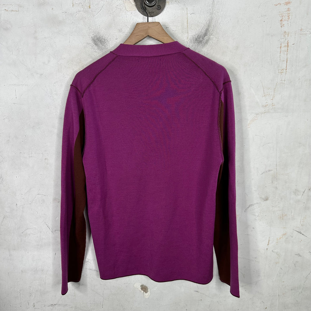 Issey Miyake Color Block Cardigan Sweater