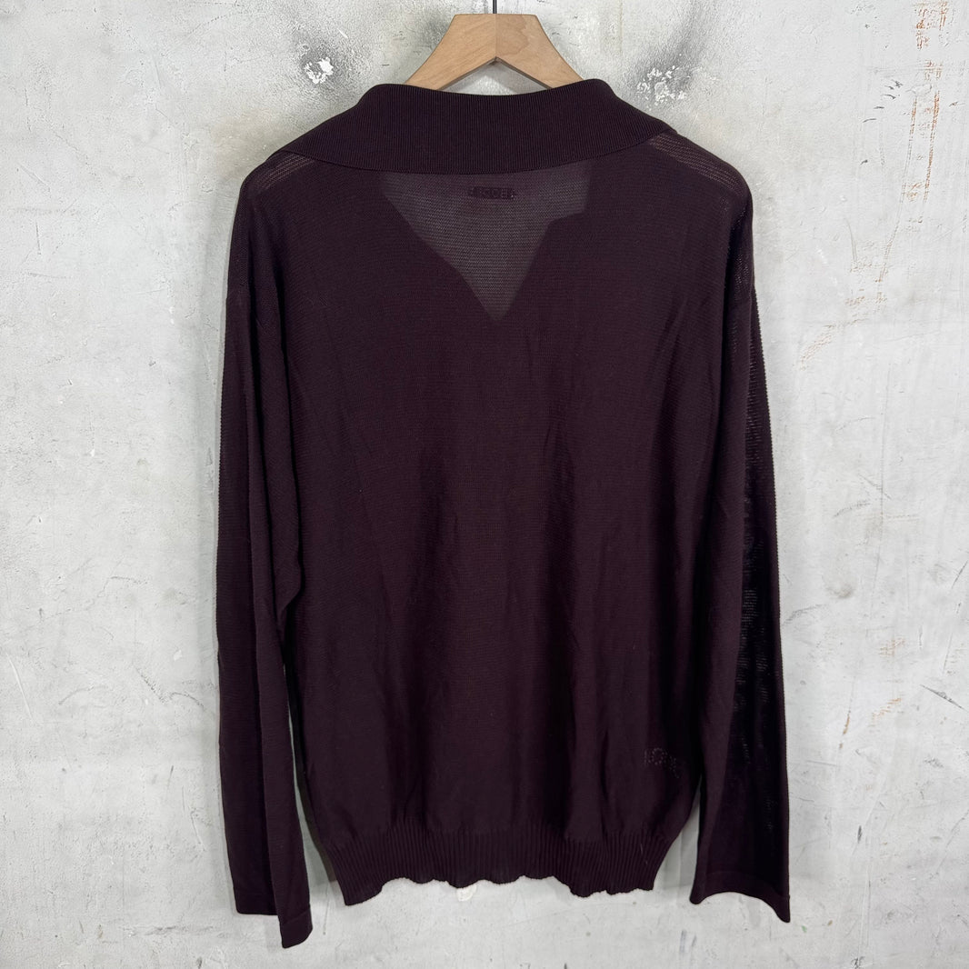 Bode Burgundy Pullover Sweater