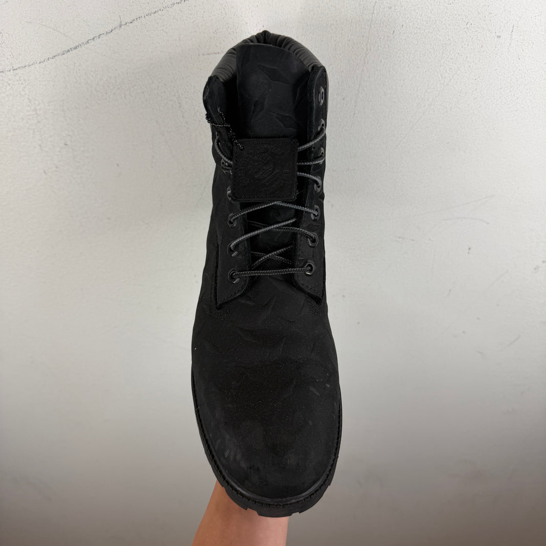 Supreme Timberland Black 6 Inch Diamond Plate Boots