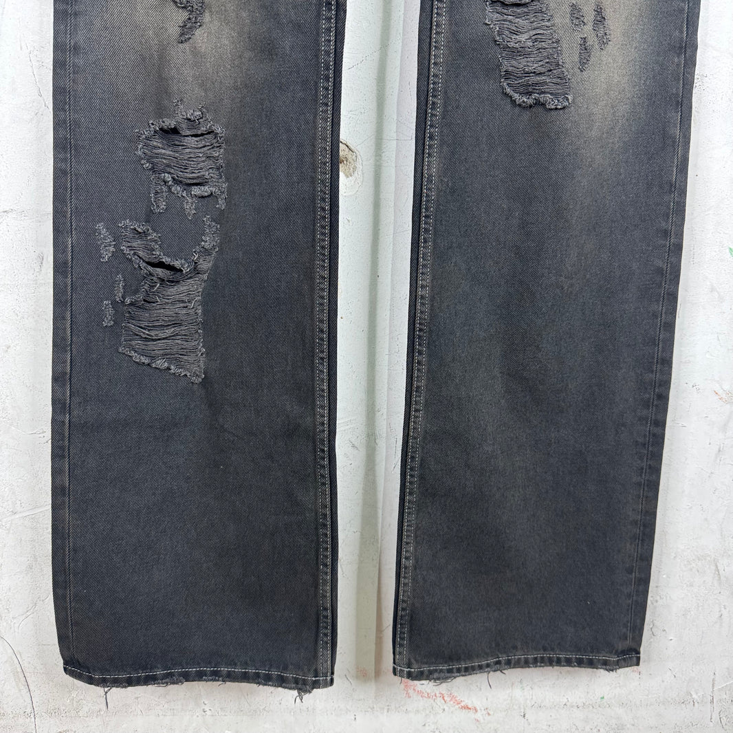 Balenciaga Distressed Straight Jeans