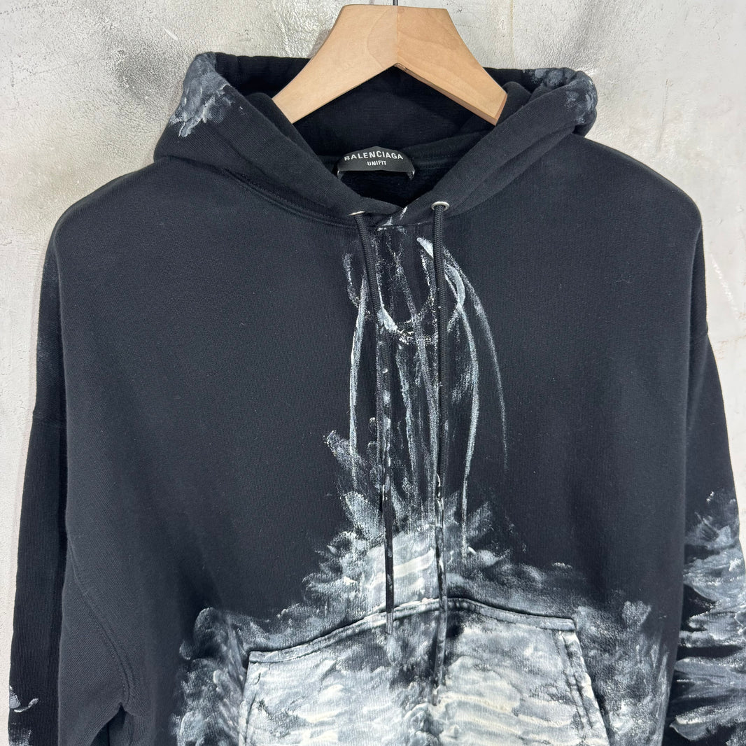 Balenciaga Cropped Painter Hoodie