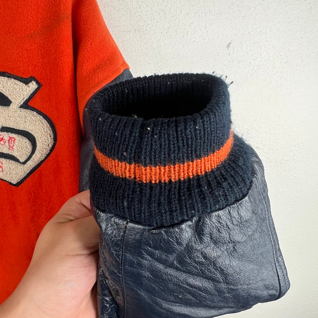 Stussy Big 4 Orange/Navy Varsity Jacket