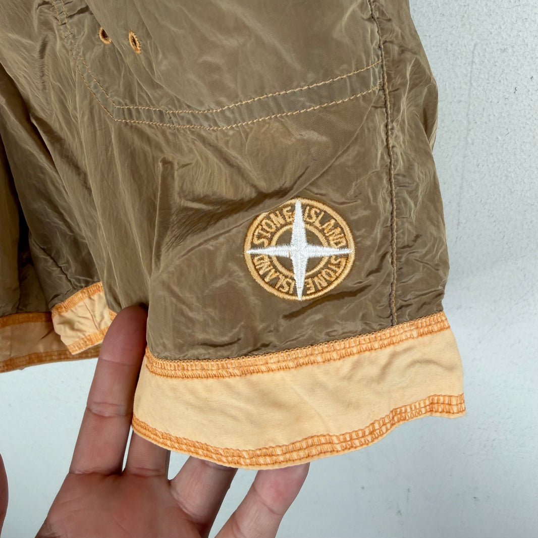 Stone Island Brown/Orange Reflective Shorts