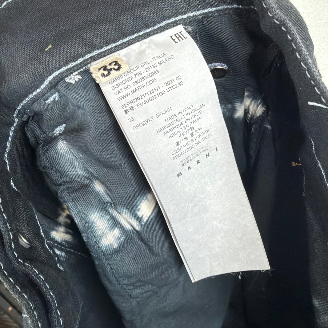 Marni Tie-Dye Black Jeans