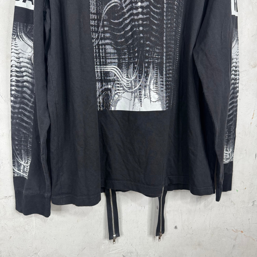Hood By Air Zippered L/S Logo T-Shirt