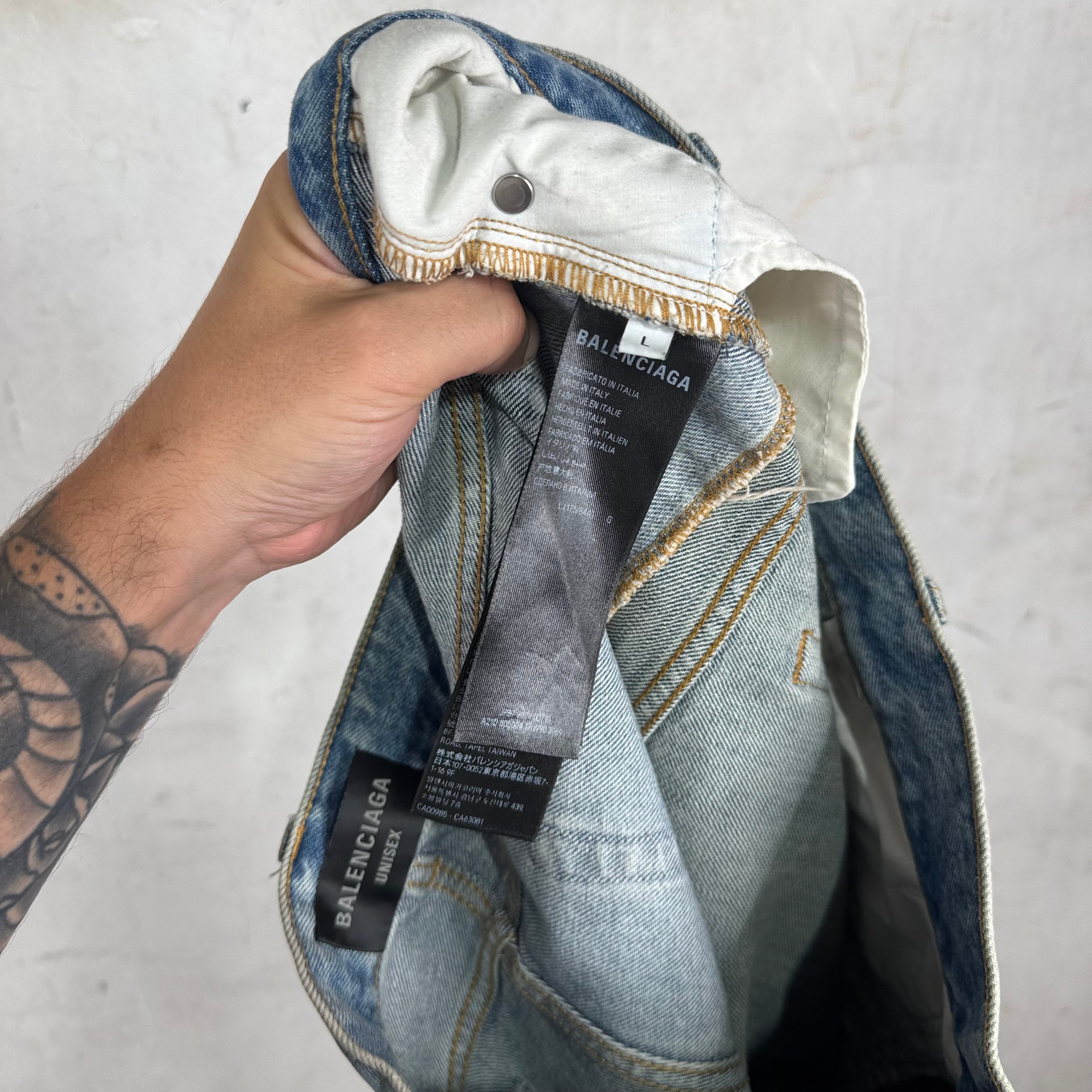 Balenciaga Cut Up Baggy Jeans – www.Lukes.store