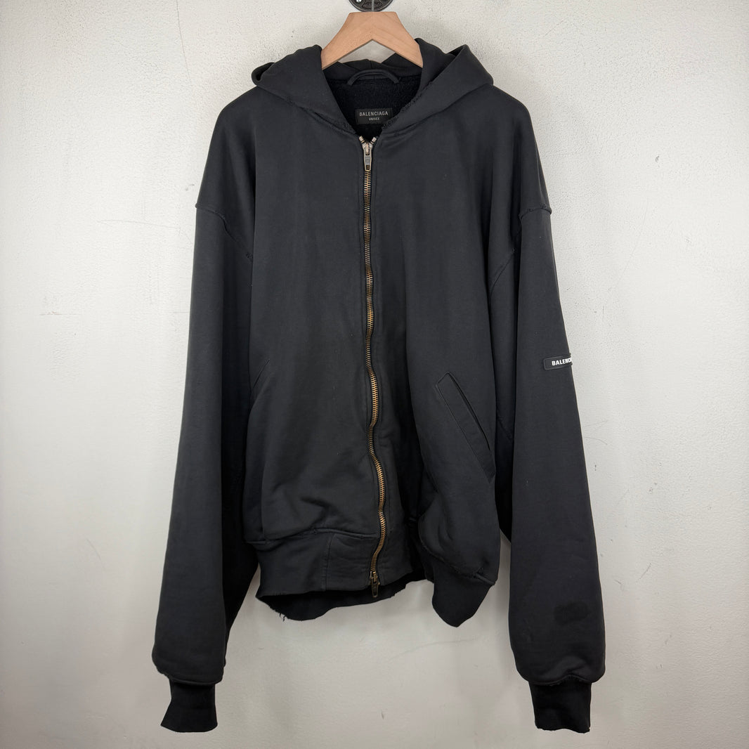 Balenciaga Cotton Hooded Bomber Jacket