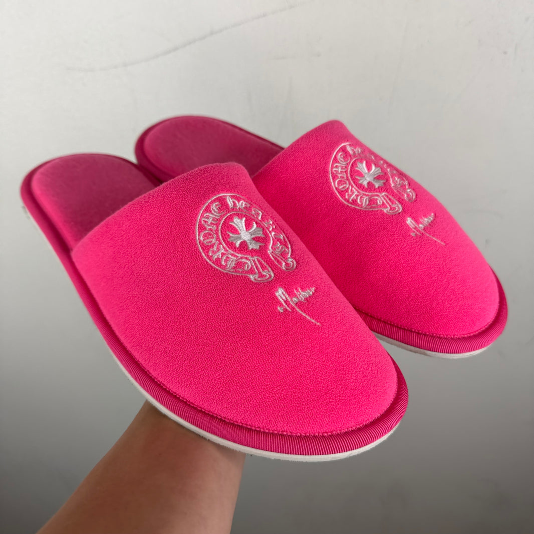 Chrome Hearts Pink Malibu House Slippers
