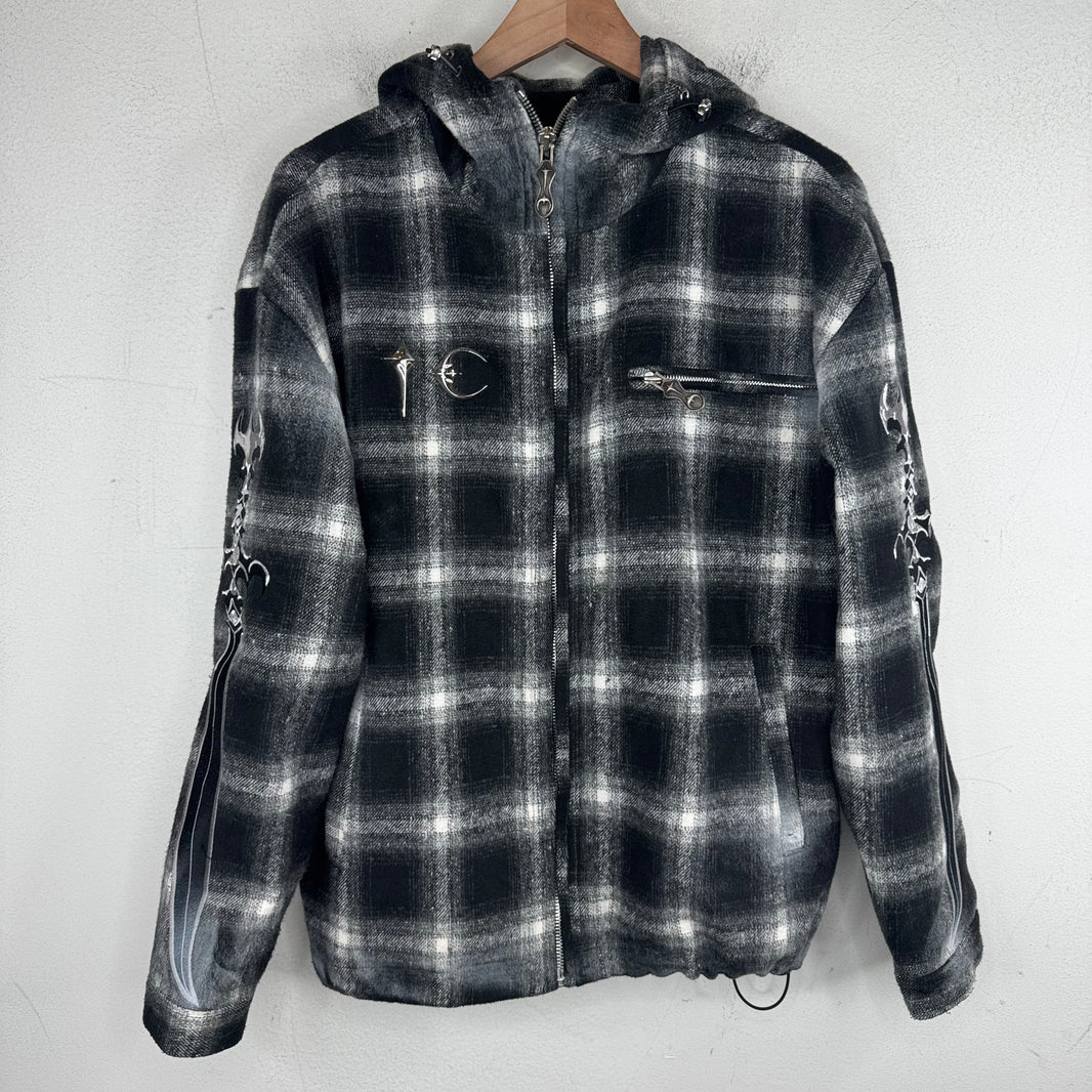 Thug Club Swords Hooded Flannel Jacket