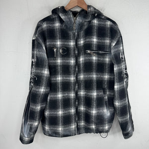 Thug Club Swords Hooded Flannel Jacket