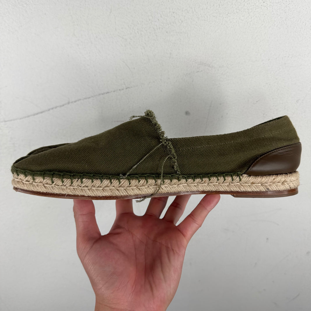Margiela Canvas Espadrilles Tabi Slip On Shoes