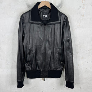 Y-3 Leather Padded Jacket