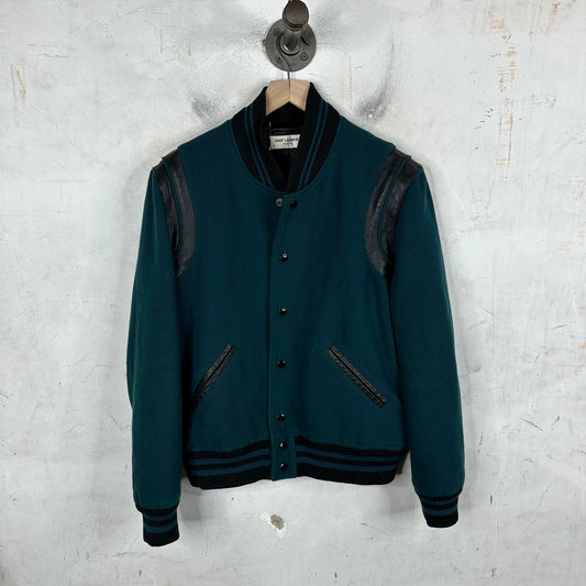 Saint Laurent Teal Teddy Jacket