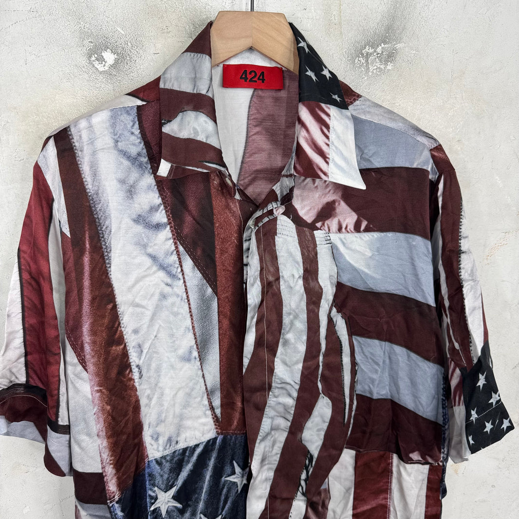 424 Silk Blend Flag Shirt